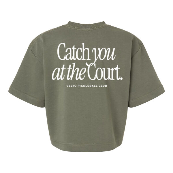 CATCH YOU AT THE COURT - WOMEN'S BOXY FRENCH TERRY T-SHIRT Thumbnail